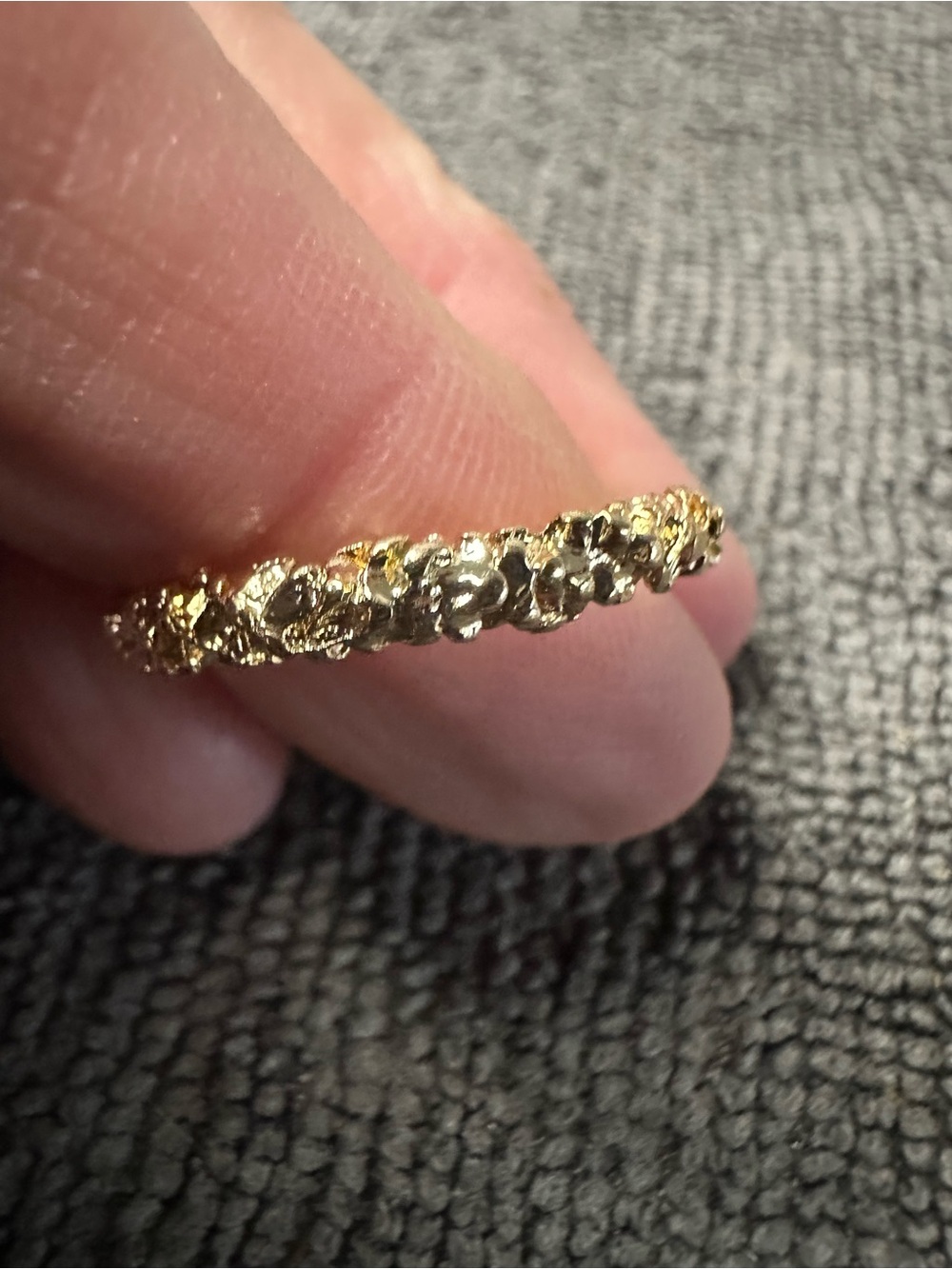 Gold Floral Stackable Band Ring - Women Jewelry size 8.5